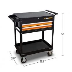 GEARWRENCH 120XP 1/4 in., 3/8 in. and 1/2 in. Drive Mechanics Tool Set in EVA with 32 in. Rolling Utility Cart (126-Pieces) -GEARWRENCH Sales black and orange powder coating gearwrench tool carts gw126cartcb c3 1000