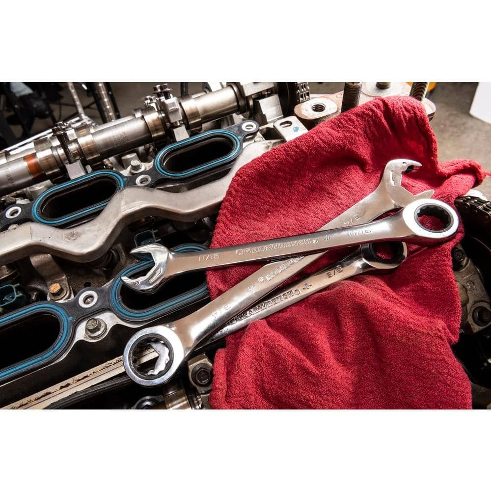 GEARWRENCH 72-Tooth 12 Point SAE Open End Combination Ratcheting Wrench Set(8-Piece) 10 GEARWRENCH 72-Tooth 12 Point SAE Open End Combination Ratcheting Wrench Set(8-Piece) - Image 8