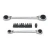 GEARWRENCH 72-Tooth 12-Point SAE QuadBox Double Box Ratcheting Wrench Set with Bit Holder (13-Piece) 2 GEARWRENCH 72-Tooth 12-Point SAE QuadBox Double Box Ratcheting Wrench Set with Bit Holder (13-Piece) -GEARWRENCH Sales gearwrench box wrenches 85200 64 1000
