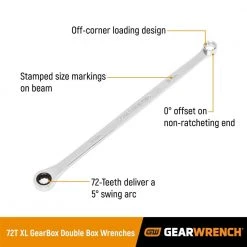 GEARWRENCH 72-Tooth 12-Point SAE XL GearBox Double Box Ratcheting Wrench Set (9-Piece) 14 GEARWRENCH 72-Tooth 12-Point SAE XL GearBox Double Box Ratcheting Wrench Set (9-Piece) -GEARWRENCH Sales gearwrench box wrenches 85998 66 1000