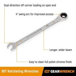 GEARWRENCH 1-1/4 in. SAE 90-Tooth Combination Ratcheting Wrench -GEARWRENCH Sales gearwrench combination wrenches 86956 76 1000