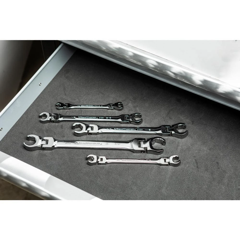 GEARWRENCH SAE Flex Flare Nut Wrench Set (5-Piece) 8 GEARWRENCH SAE Flex Flare Nut Wrench Set (5-Piece) - Image 6