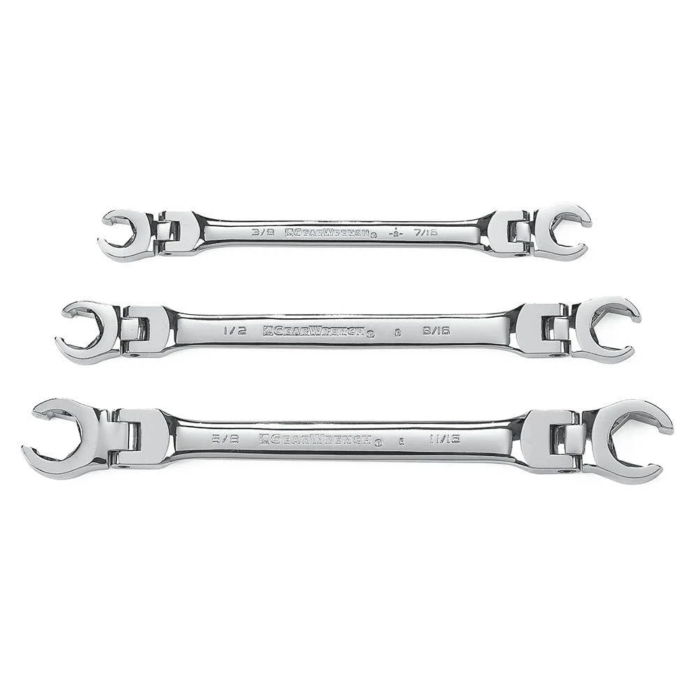 GEARWRENCH SAE Flex Flare Nut Wrench Set (3-Piece) 3 GEARWRENCH SAE Flex Flare Nut Wrench Set (3-Piece)