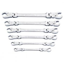 GEARWRENCH Metric Ratcheting Flex Flare Nut Wrench Set (6-Piece)