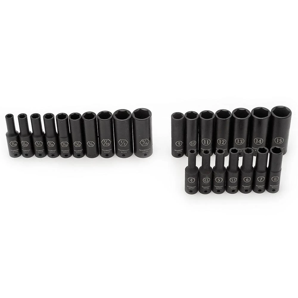 GEARWRENCH 1/4 in. Drive 6-Point SAE/Metric Standard & Deep Universal Impact Socket Set (71-Piece) 10 GEARWRENCH 1/4 in. Drive 6-Point SAE/Metric Standard & Deep Universal Impact Socket Set (71-Piece) - Image 8