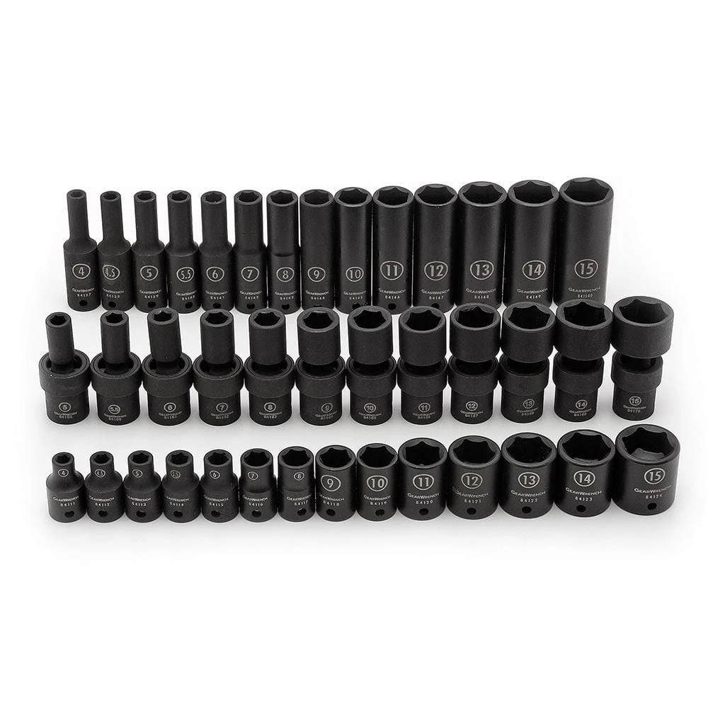 GEARWRENCH 1/4 in. Drive 6-Point SAE/Metric Standard & Deep Universal Impact Socket Set (71-Piece) 12 GEARWRENCH 1/4 in. Drive 6-Point SAE/Metric Standard & Deep Universal Impact Socket Set (71-Piece) - Image 10
