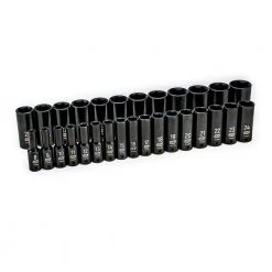 GEARWRENCH 1/2 in. Drive 6-Point Metric Deep Impact Socket Set (29-Piece) -GEARWRENCH Sales gearwrench impact socket sets 84935n 66 1000