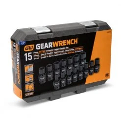 GEARWRENCH 1/2 in. Drive 6-Point Metric Standard Universal Impact Socket Set (15-Piece) -GEARWRENCH Sales gearwrench impact socket sets 84939n fa 1000