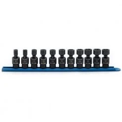GEARWRENCH X-Core 3/8 in. Drive 6-Point Standard Pinless Metric Universal Impact Socket Set (11-Piece)
