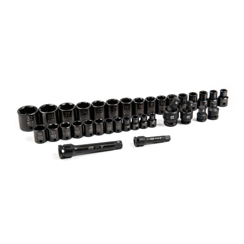 GEARWRENCH 34-Piece Metric 3/8 in., 1/2 in. Impact Socket Tray Set 3 GEARWRENCH 34-Piece Metric 3/8 in., 1/2 in. Impact Socket Tray Set