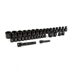 GEARWRENCH 34-Piece Metric 3/8 in., 1/2 in. Impact Socket Tray Set