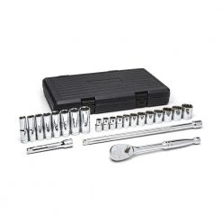 GEARWRENCH 1/2 in. Drive 6-Point Standard & Deep SAE 90-Tooth Ratchet and Socket Mechanics Tool Set (23-Piece) -GEARWRENCH Sales gearwrench mechanics tool sets 80707 c3 1000