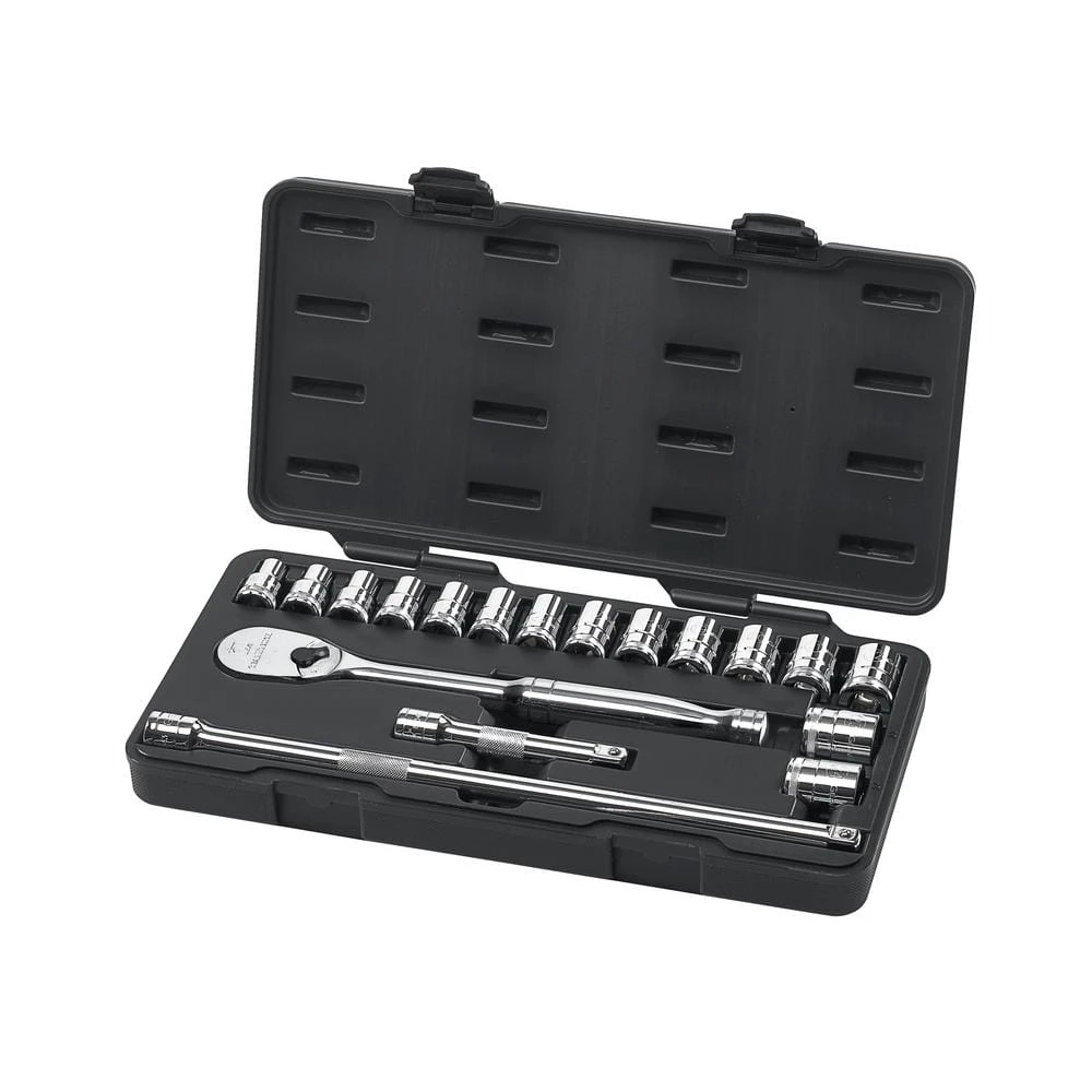 GEARWRENCH 1/2 in. Drive 6-Point Metric 90-Tooth Ratchet and Socket Mechanics Tool Set (18-Piece) 5 GEARWRENCH 1/2 in. Drive 6-Point Metric 90-Tooth Ratchet and Socket Mechanics Tool Set (18-Piece) - Image 3