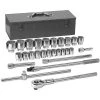 GEARWRENCH 3/4 in. Drive 12-Point SAE 24-Tooth Ratchet and Socket Mechanics Tool Set (27-Piece) -GEARWRENCH Sales gearwrench mechanics tool sets 80880 64 1000