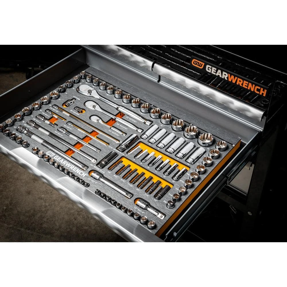 GEARWRENCH 120XP 1/4 in., 3/8 in., 1/2 in. Drive Standard and Deep SAE/Metric Mechanics Tool Set in EVA Tray (94-Piece) 17 GEARWRENCH 120XP 1/4 in., 3/8 in., 1/2 in. Drive Standard and Deep SAE/Metric Mechanics Tool Set in EVA Tray (94-Piece) - Image 15