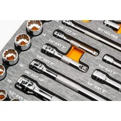GEARWRENCH 120XP 1/4 in., 3/8 in., 1/2 in. Drive Standard and Deep SAE/Metric Mechanics Tool Set in EVA Tray (94-Piece) 22 GEARWRENCH 120XP 1/4 in., 3/8 in., 1/2 in. Drive Standard and Deep SAE/Metric Mechanics Tool Set in EVA Tray (94-Piece) -GEARWRENCH Sales gearwrench mechanics tool sets 83071 07 66 1000