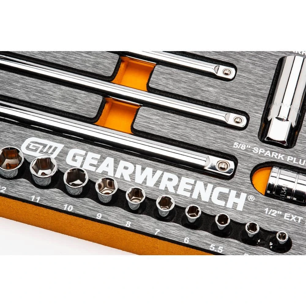 GEARWRENCH 120XP 1/4 in., 3/8 in., 1/2 in. Drive Standard and Deep SAE/Metric Mechanics Tool Set in EVA Tray (94-Piece) 9 GEARWRENCH 120XP 1/4 in., 3/8 in., 1/2 in. Drive Standard and Deep SAE/Metric Mechanics Tool Set in EVA Tray (94-Piece) - Image 7