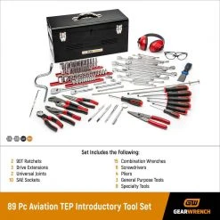 GEARWRENCH Aviation TEP Introductory Tool Set (89-Piece) 17 GEARWRENCH Aviation TEP Introductory Tool Set (89-Piece) -GEARWRENCH Sales gearwrench mechanics tool sets 83080 e1 1000