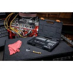 GEARWRENCH 1/4 in., 3/8 in., and 1/2 in. Drive 90-Tooth Standard and Deep SAE/MM Ratchet and Socket Set (163-Piece) -GEARWRENCH Sales gearwrench mechanics tool sets 8586789cb 1f 1000