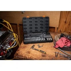 GEARWRENCH 1/4 in., 3/8 in., and 1/2 in. Drive 90-Tooth Standard and Deep SAE/MM Ratchet and Socket Set (163-Piece) -GEARWRENCH Sales gearwrench mechanics tool sets 8586789cb 44 1000