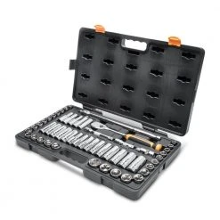 GEARWRENCH 1/4 in., 3/8 in., and 1/2 in. Drive 90-Tooth Standard and Deep SAE/MM Ratchet and Socket Set (163-Piece) -GEARWRENCH Sales gearwrench mechanics tool sets 8586789cb 77 1000