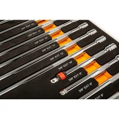 GEARWRENCH 3/8 in. Drive 90-Tooth Ratchets and Drive Tool Set in EVA Foam Tray (17-Piece) -GEARWRENCH Sales gearwrench mechanics tool sets 89076 4f 1000