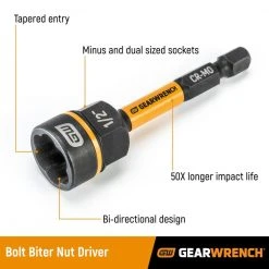 GEARWRENCH Bolt Biter Nut Extractor and Driver Set (16-Piece) 17 GEARWRENCH Bolt Biter Nut Extractor and Driver Set (16-Piece) -GEARWRENCH Sales gearwrench nut driver sets 86171 76 1000