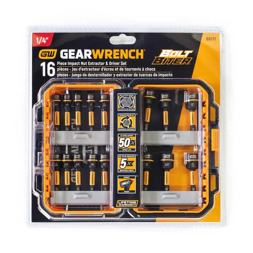 GEARWRENCH Bolt Biter Nut Extractor and Driver Set (16-Piece) 9 GEARWRENCH Bolt Biter Nut Extractor and Driver Set (16-Piece) - Image 7