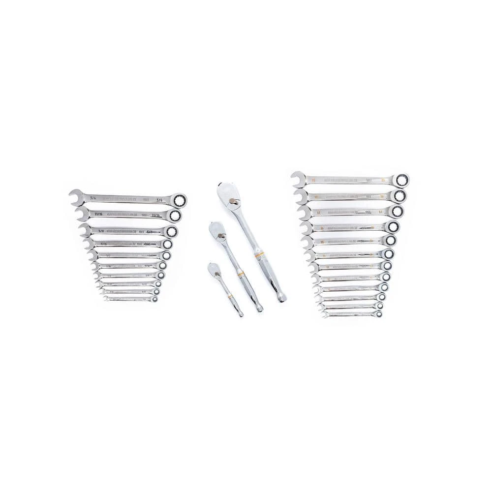 GEARWRENCH 90T Gearpack SAE/Metric Ratcheting Wrench and Ratchet Tool Set (25-Piece) 4 GEARWRENCH 90T Gearpack SAE/Metric Ratcheting Wrench and Ratchet Tool Set (25-Piece) - Image 2