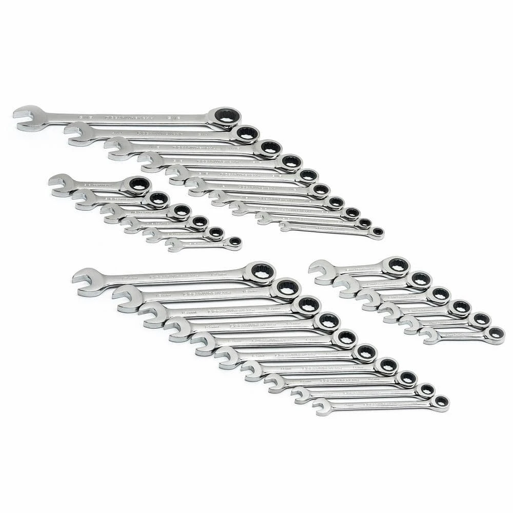 GEARWRENCH SAE/Metric Standard and Stubby Combination Ratcheting Wrench Set in EVA Tray (32-Piece) 7 GEARWRENCH SAE/Metric Standard and Stubby Combination Ratcheting Wrench Set in EVA Tray (32-Piece) - Image 5