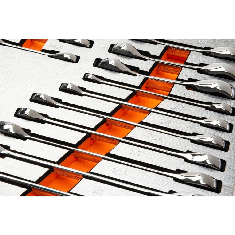 GEARWRENCH SAE/Metric Standard and Stubby Combination Ratcheting Wrench Set in EVA Tray (32-Piece) 6 GEARWRENCH SAE/Metric Standard and Stubby Combination Ratcheting Wrench Set in EVA Tray (32-Piece) - Image 4