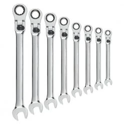 GEARWRENCH SAE 72-Tooth XL Locking Flex Head Combination Ratcheting Wrench Tool Set (8-Piece)