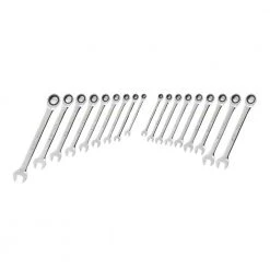 GEARWRENCH SAE/MM 90-Tooth Pro Combination Ratcheting Wrench Tool Set with Tray (18-Piece) -GEARWRENCH Sales gearwrench ratcheting wrenches 86698 c3 1000 1