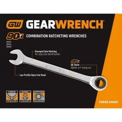 GEARWRENCH SAE/MM 90-Tooth Pro Combination Ratcheting Wrench Tool Set with Tray (18-Piece) -GEARWRENCH Sales gearwrench ratcheting wrenches 86698 fa 1000