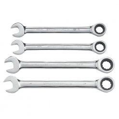 GEARWRENCH SAE 72-Tooth Large Size Combination Ratcheting Wrench Tool Set (4-Piece)