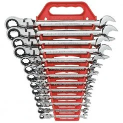 GEARWRENCH 12-Point 72-Tooth SAE Flex-Head Ratcheting Combination Wrench Set (13-Piece) -GEARWRENCH Sales gearwrench ratcheting wrenches 9702d 44 1000