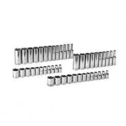 GEARWRENCH 1/4 in. Drive 6-Point Standard and Deep SAE/Metric Socket Set (47-Piece)