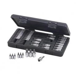 GEARWRENCH Pass-Thru 1/4 in. and 3/8 in. Drive SAE/Metric Hex/Slotted/Phillips/Torx Bit Socket Set (39-Piece)