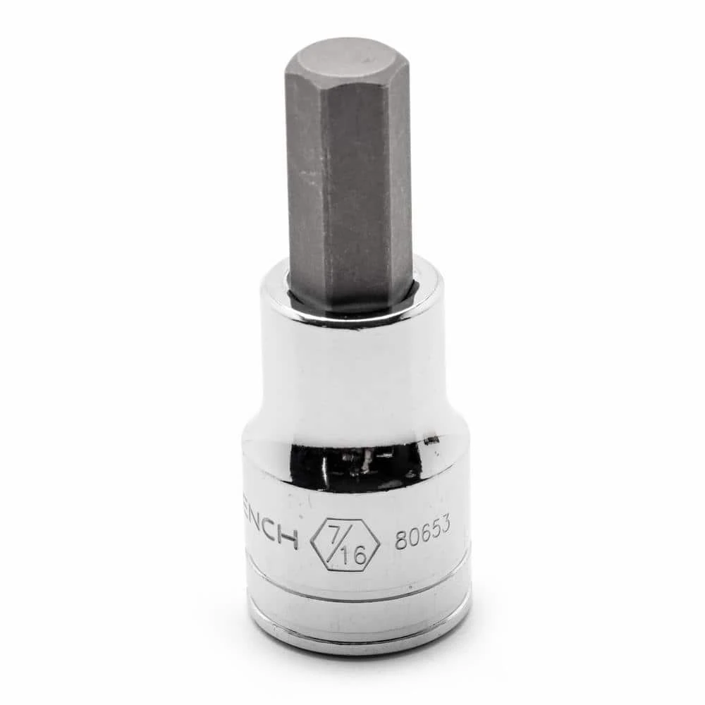 GEARWRENCH 1/2 in. Drive 7/16 in. Hex Bit Socket 4 GEARWRENCH 1/2 in. Drive 7/16 in. Hex Bit Socket - Image 2