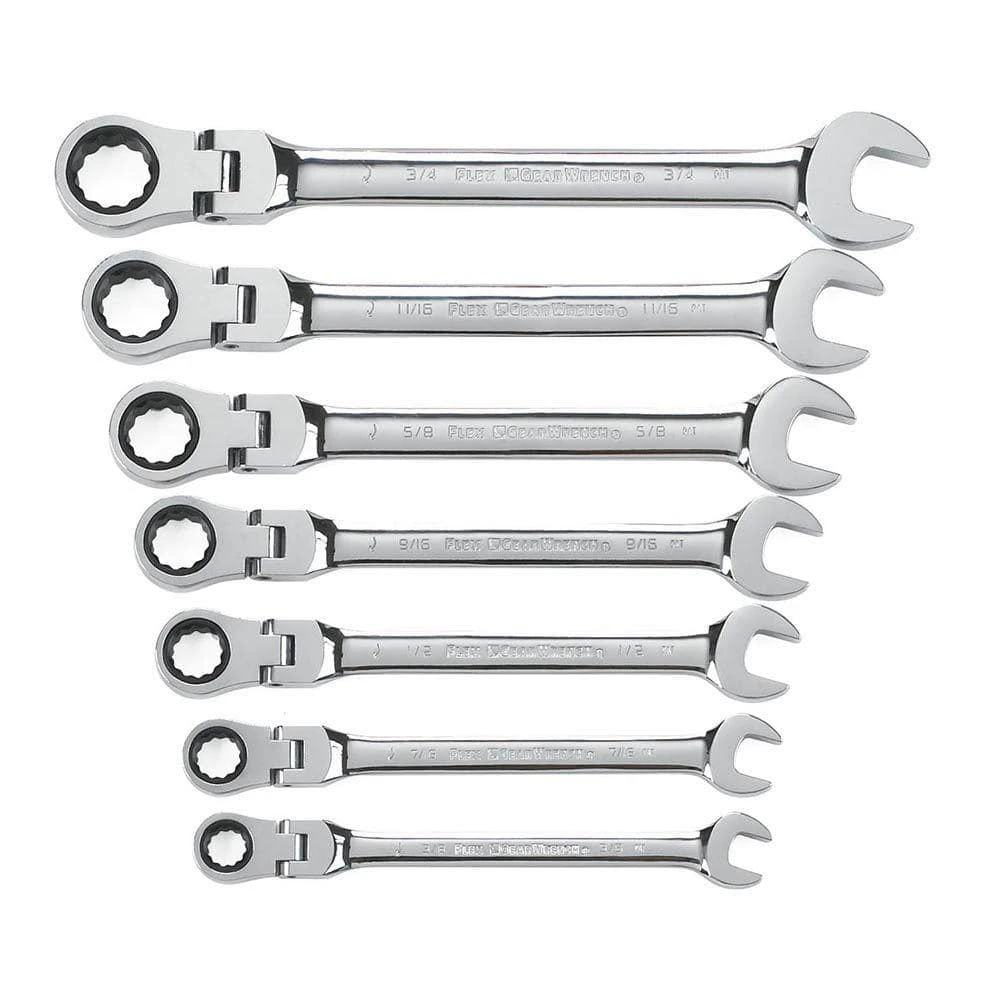 GEARWRENCH SAE Flex Combination Ratcheting Wrench Set (7-Piece) 3 GEARWRENCH SAE Flex Combination Ratcheting Wrench Set (7-Piece)
